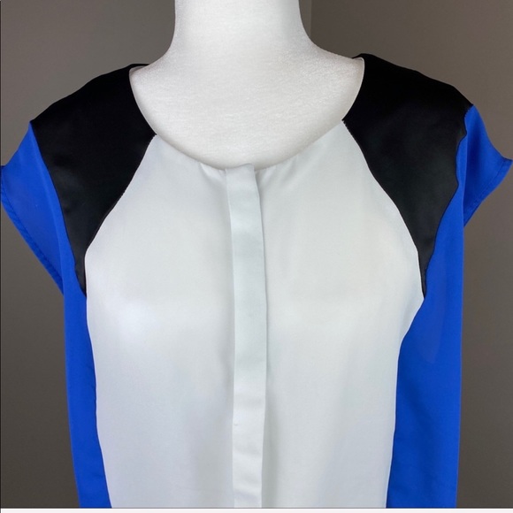 KUT FROM THE KLOTH TRI COLOR SHORT SLEEVE BLOUSE - Picture 7 of 7